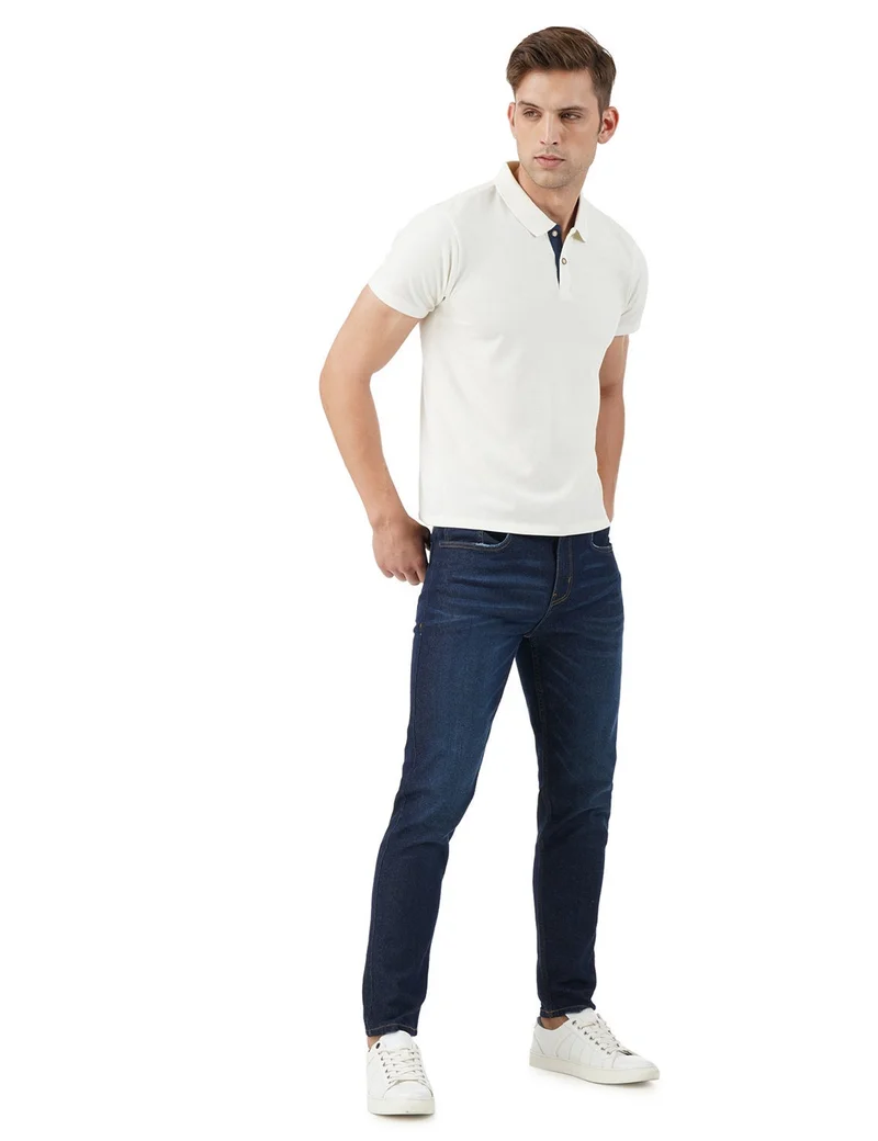 inkd Men's Slim Fit Jeans - Mid-Rise | Cotton Blend | Contrast Stitch | Stretchable Fabric | Classic 5 Pocket Styling